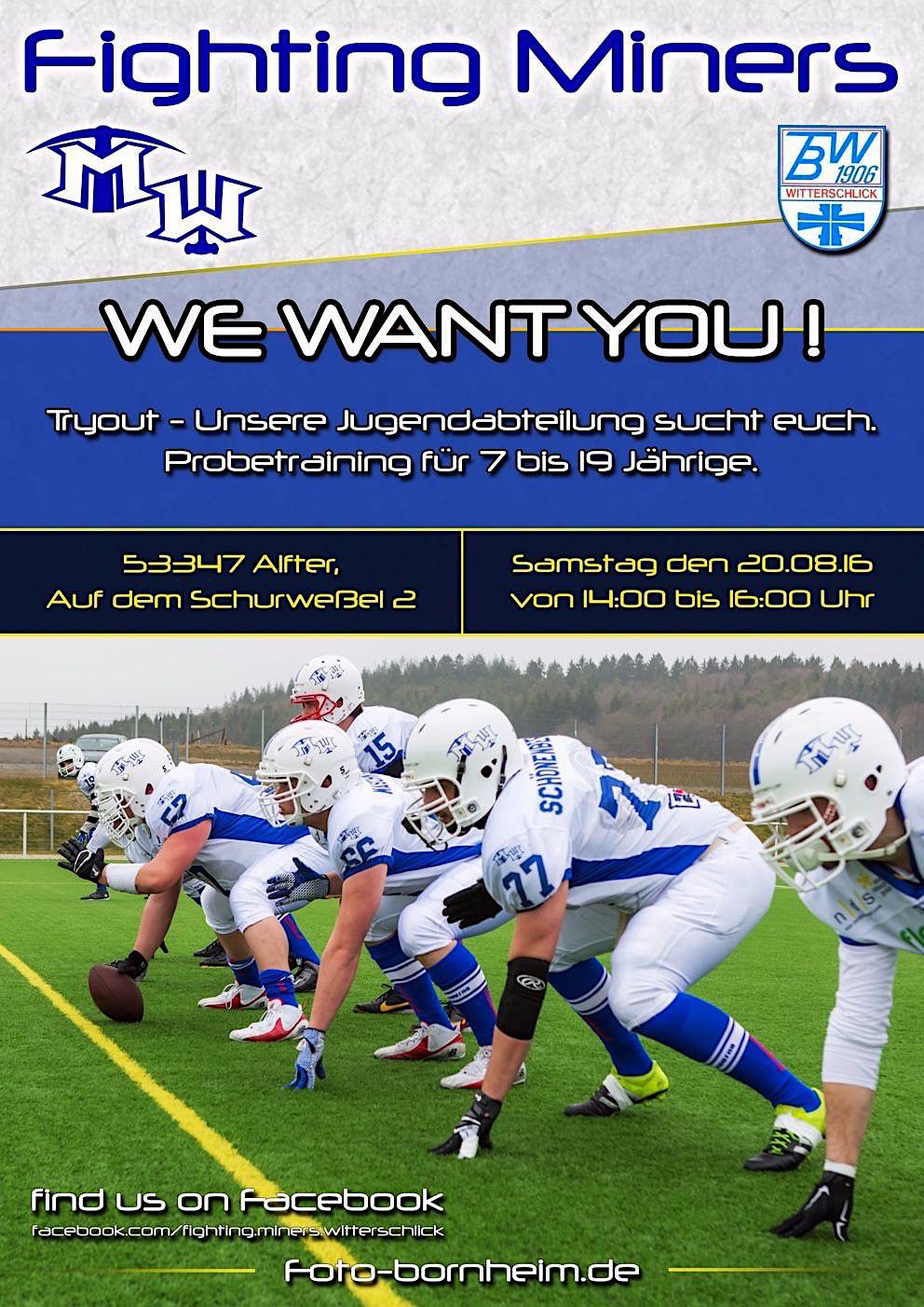 20160805 Plakat Tryout American Football