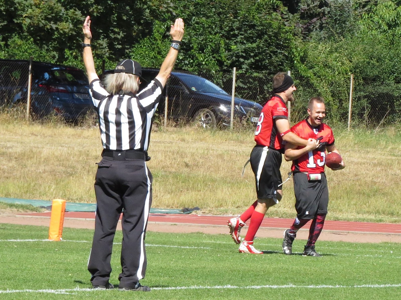 WR L. Riesner links u RB S. Luckas rechts jpg