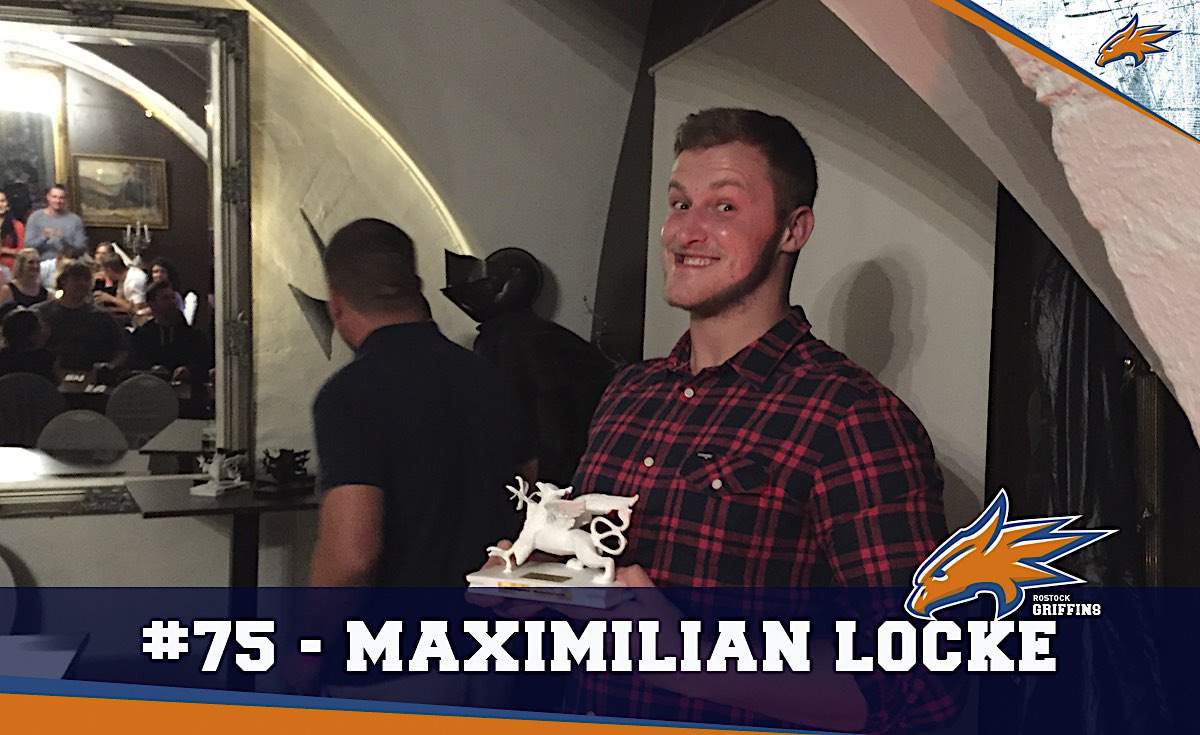 ROSTOCK GRIFFINS 75 MAXIMILIAN LOCKE most improved