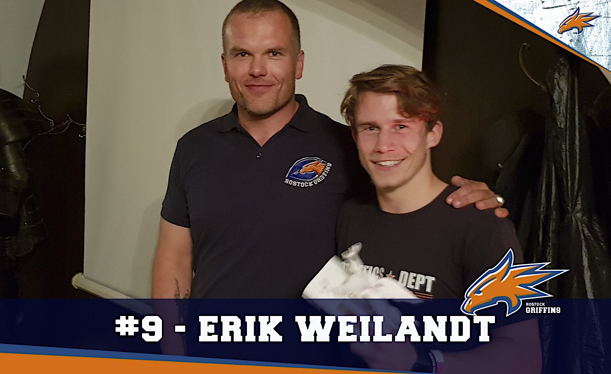 ROSTOCK GRIFFINS 9 ERIK WEILANDT Team MVP