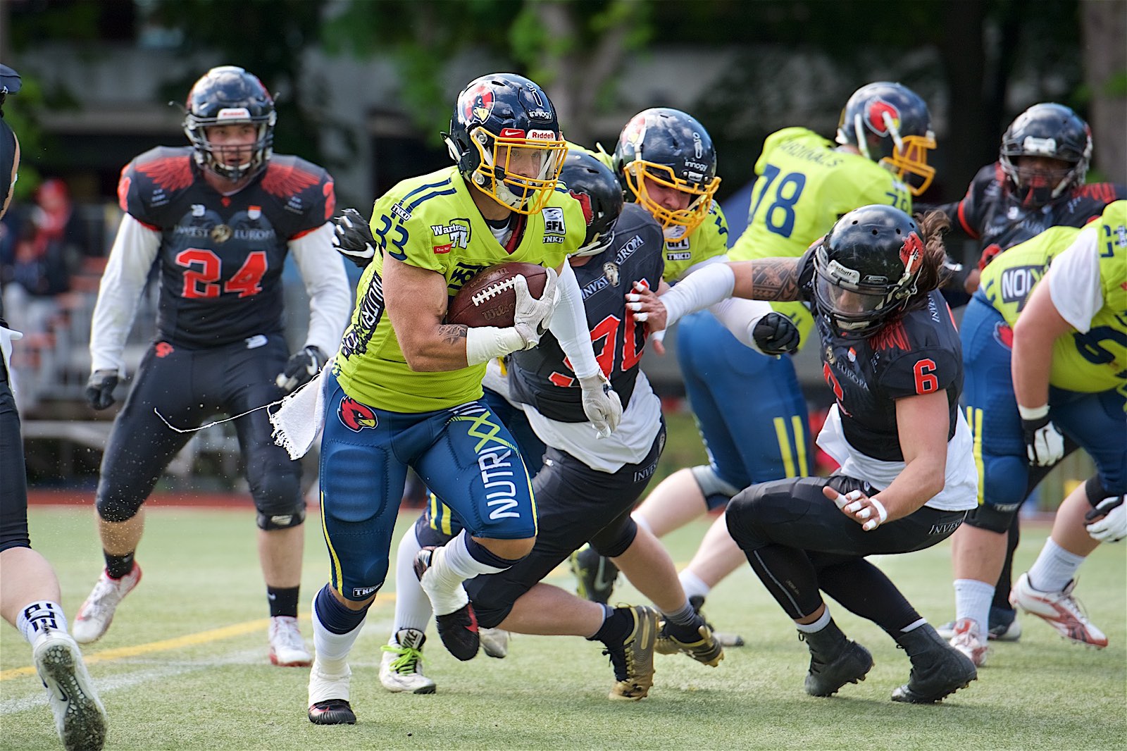 Tobias Nick erzielte im Hinspiel einem Touchdown, zwei Fieldgoals und PAT's für die Cardinals (Foto: ©Oliver Jungnitsch)