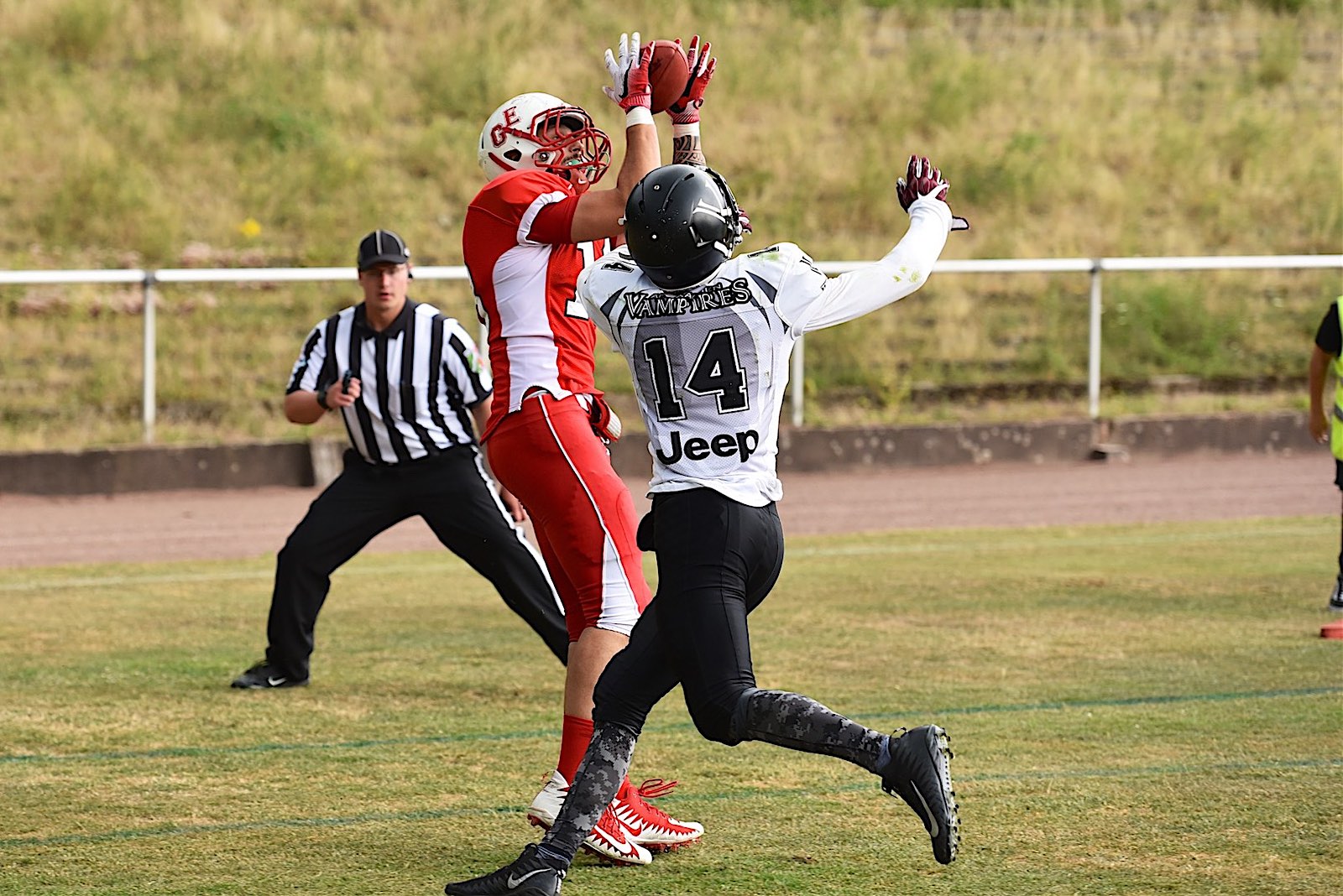 Pass von Robin Graßmann auf Tobias Goldmann in die Endzone zum 17:13 - PAT Niklas Bossek (Foto: ©Oliver Jungnitsch)