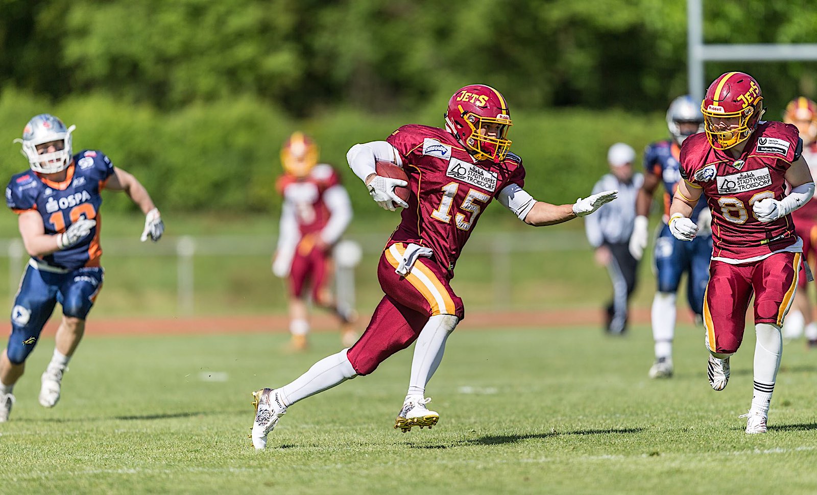 Ray „The Jet“ Ket (#15) wartet noch auf die Freigabe durch die medizinische Abteilung der Jets (Foto: Bernd-Udo Wiedicke)