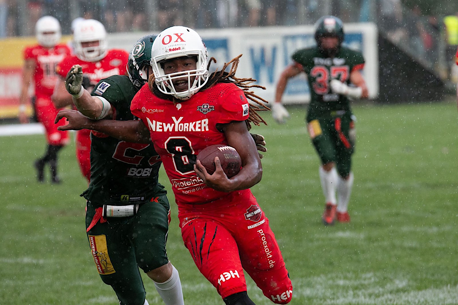 Die Runningbacks der Lions waren nicht zu stoppen hier RB #8 Meril Zero (Fabian Uebe)