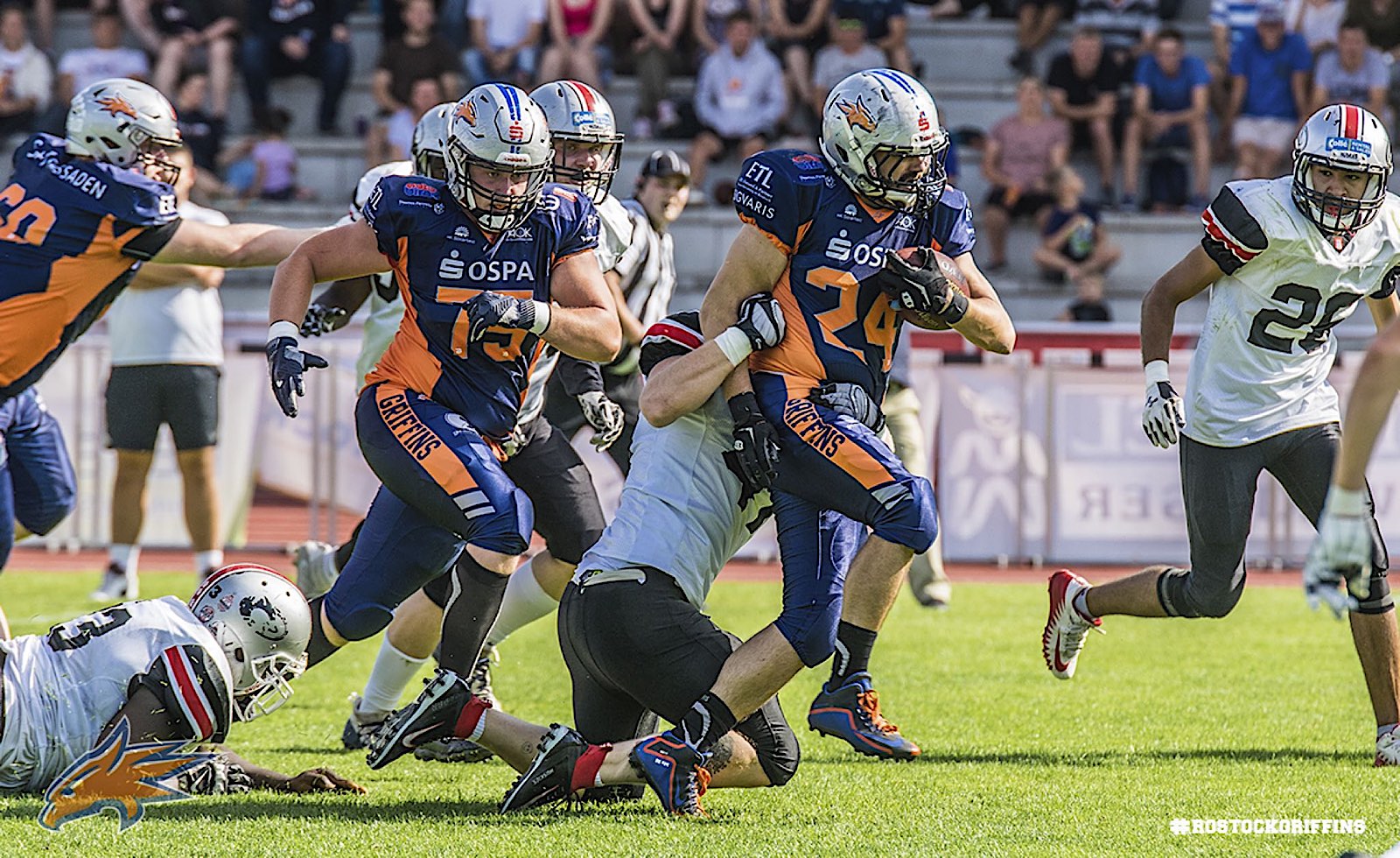 Griffins müssen sich in einem Footballkrimi geschlagen geben (Foto: Gunnar Rosenow)