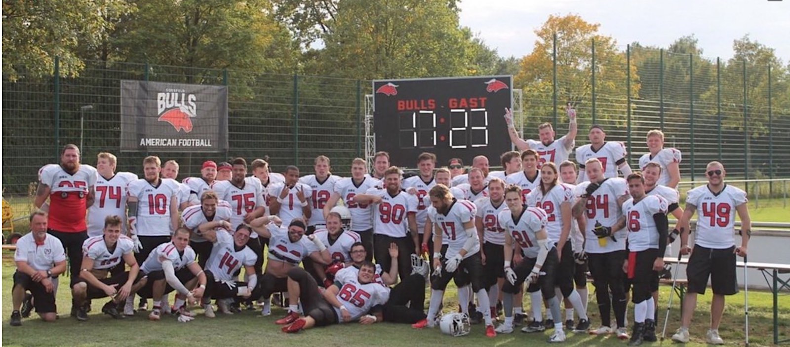 Gladiators nach dem Play-off Auswärtssieg bei den Coesfeld Bulls (Foto: Marco Cremers)