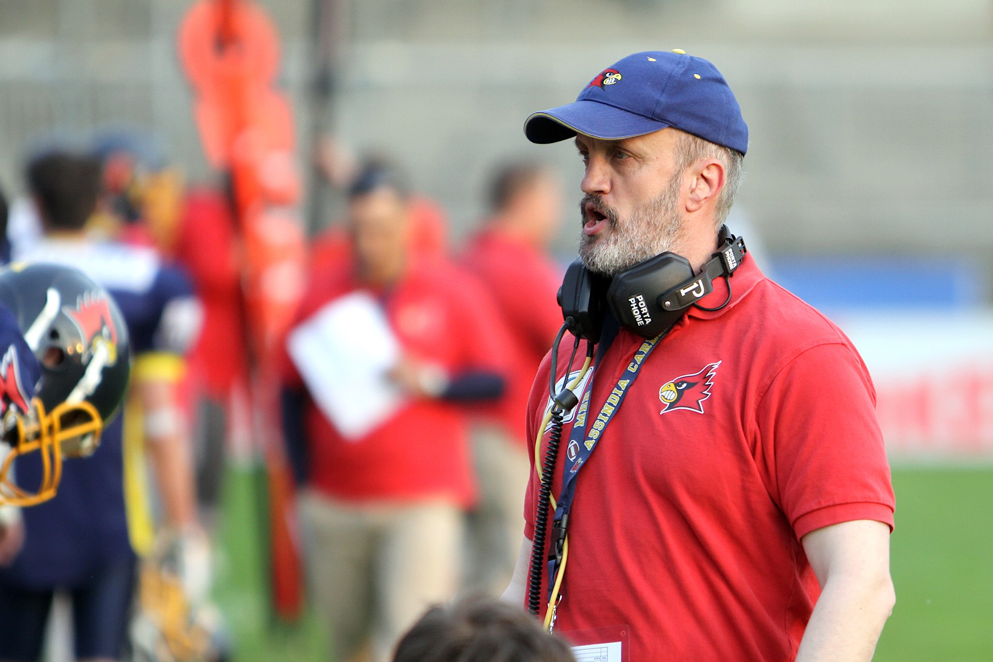 Bernd Janzen, der neue Head Coach, beim Spiel der Assindia Cardinals bei den Braunschweig Lions 2010 (Foto: Roland Schicho/Assindia Cardinals)