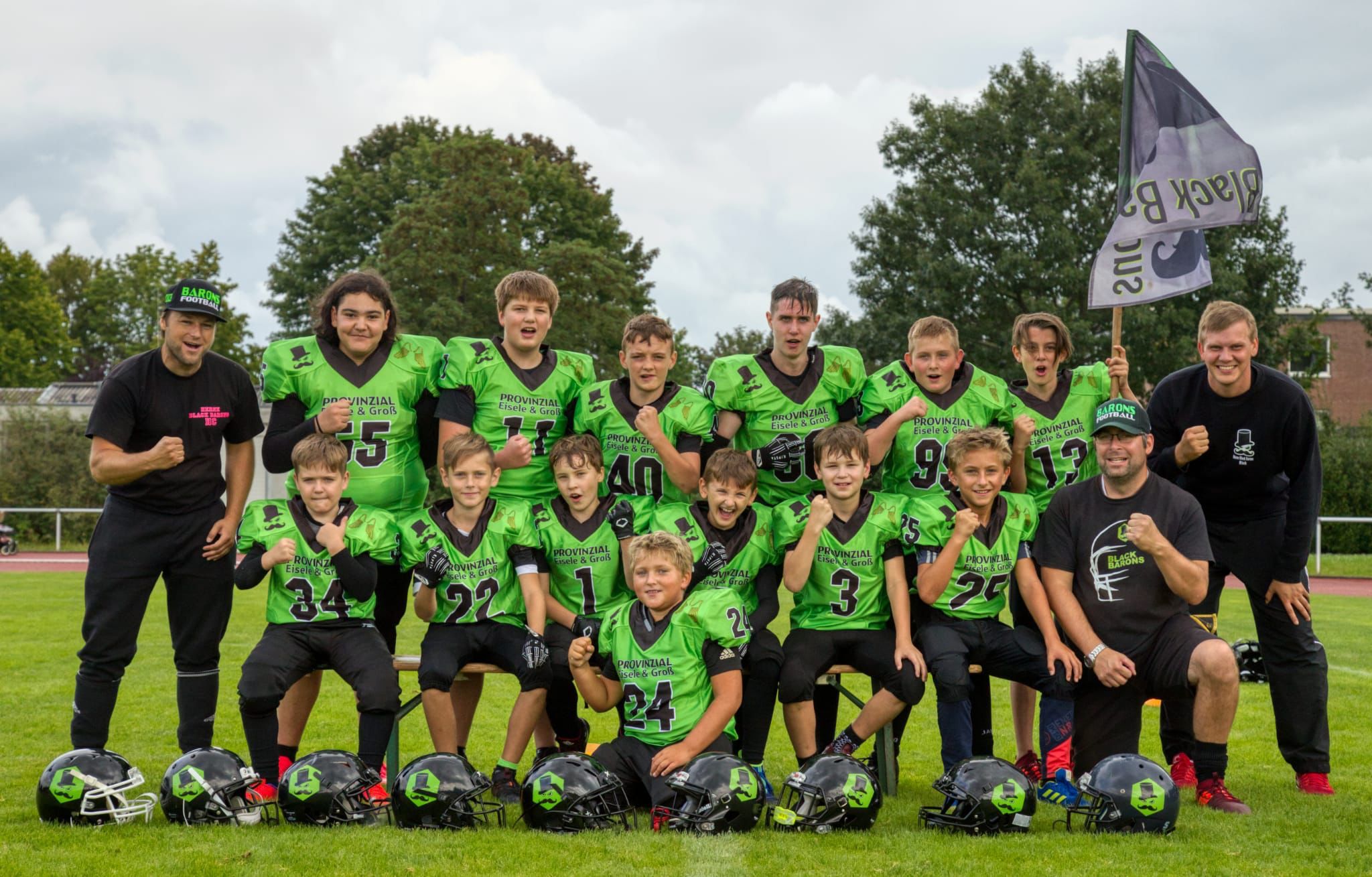 U13 in ihren neuen Trikots (Foto: Herne Black Barons)