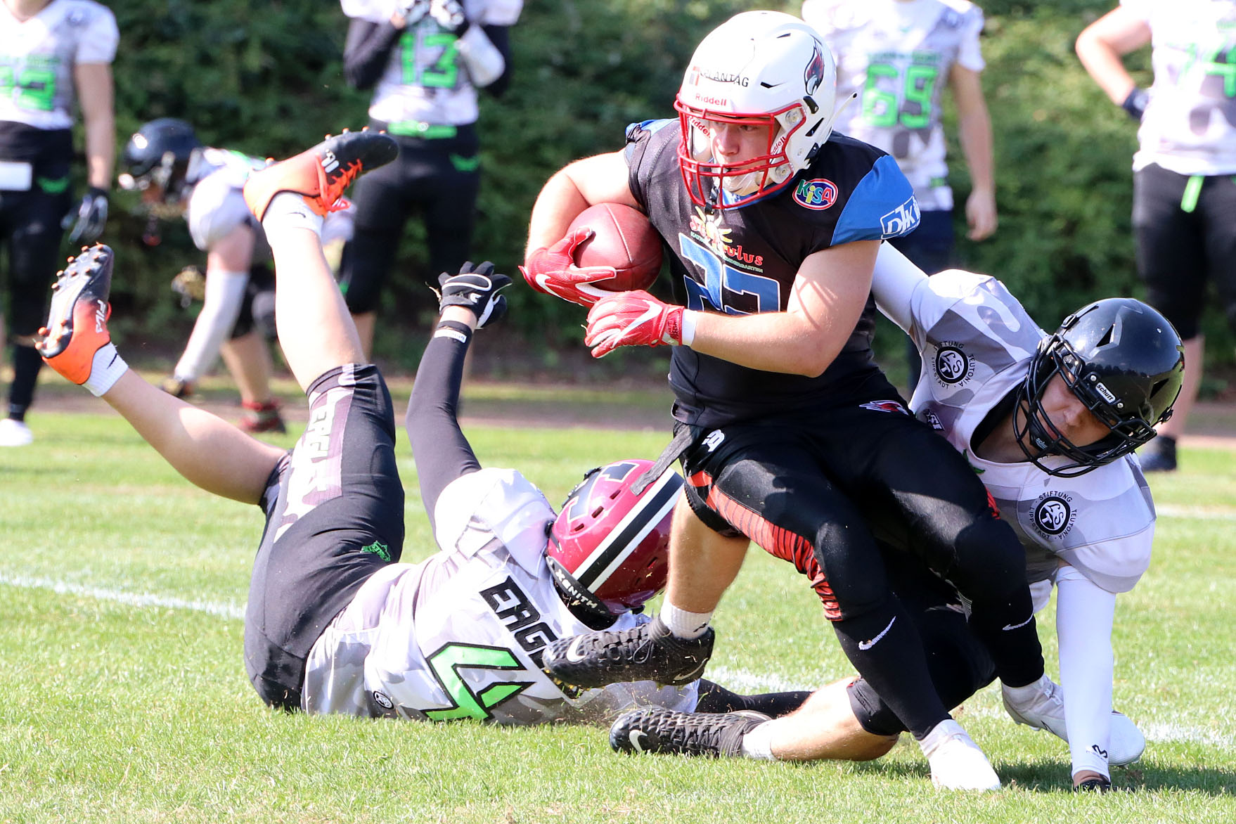 Die U19 der SG Wolves/White Hawks startete mit einem 22:9-Heimsieg gegen die SG Eagles/Titans in die neue Saison. Foto: Minden Wolves