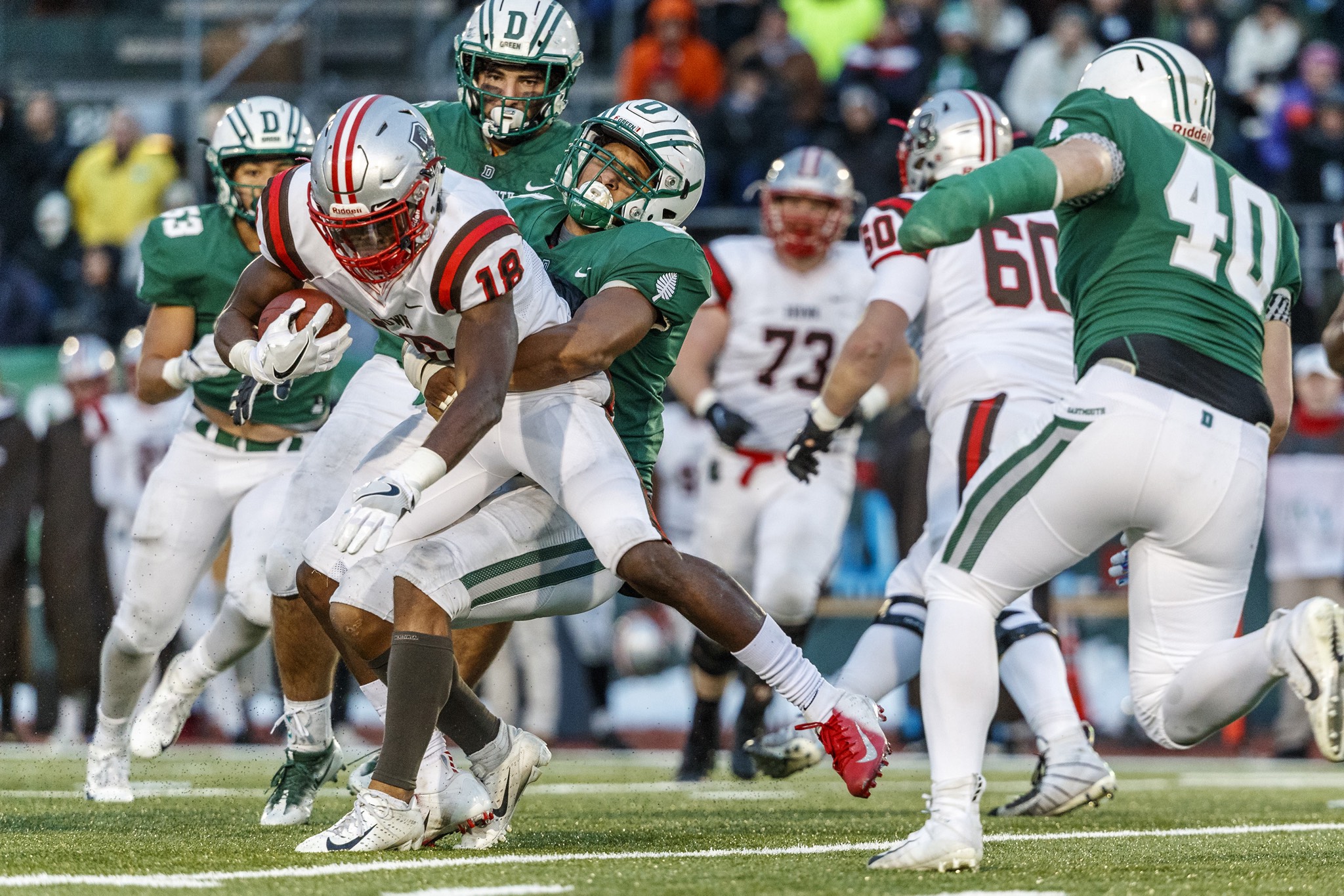 Ivy League Champion Linebacker Nigel Alexander wird ein Löwe (Foto: Doug Austin Dartmouth Athletics)