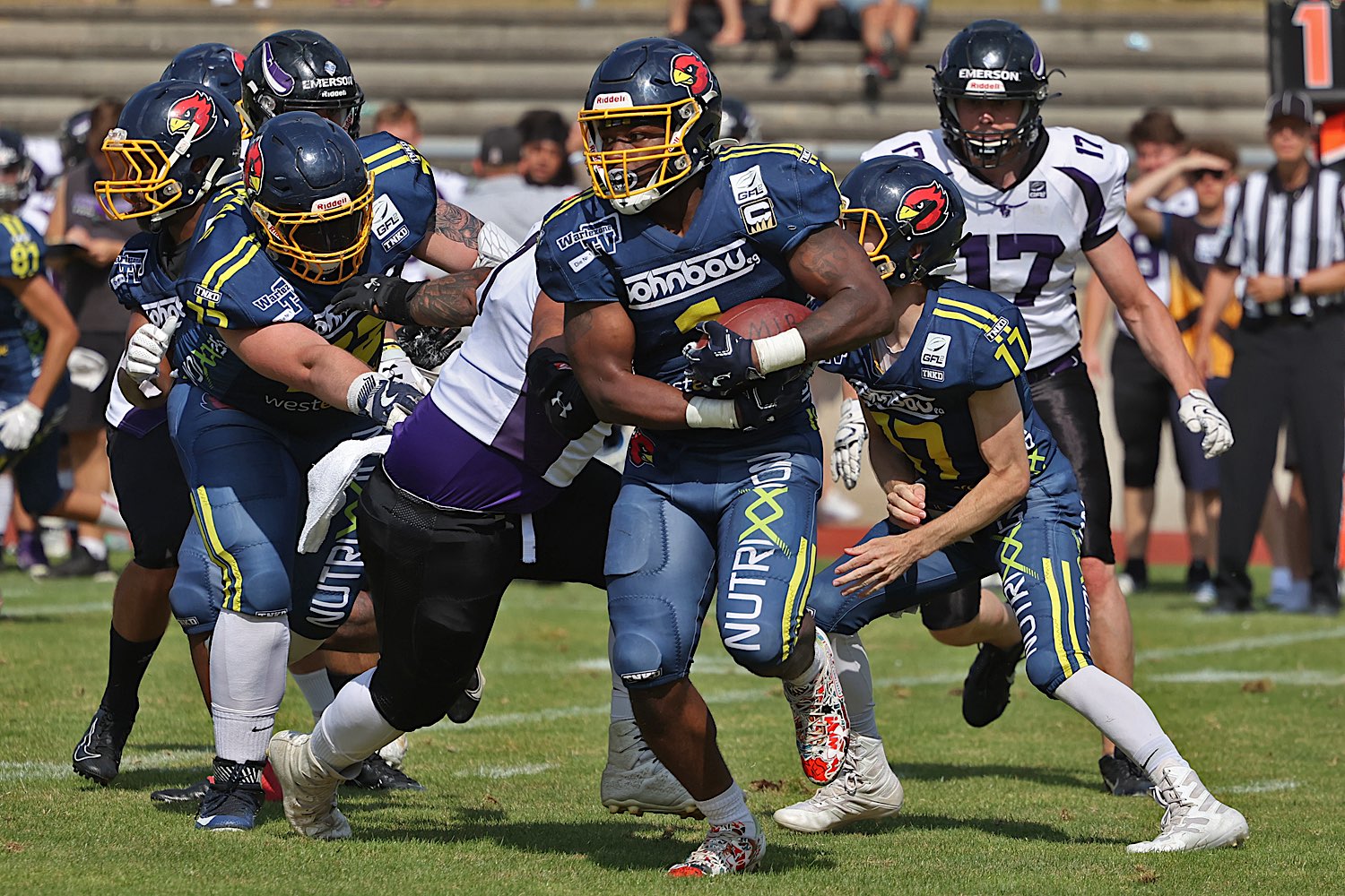 Erzielte den einzigen Essener Touchdown: RB Darnell Walker Jr. (#1) - Foto: André Steinberg