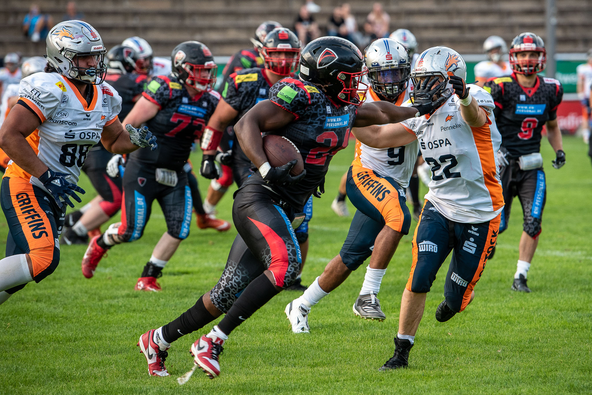 Moses Harris war mit seinen vielen Läufen war ein Garant für den Sieg der Paladins  - Foto: Oliver Jungnitsch