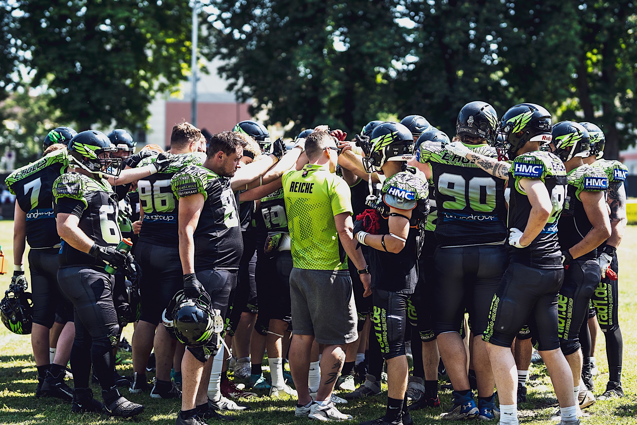 Teamhuddle der Lippstadt Eagles - Foto: Klaus Joswig