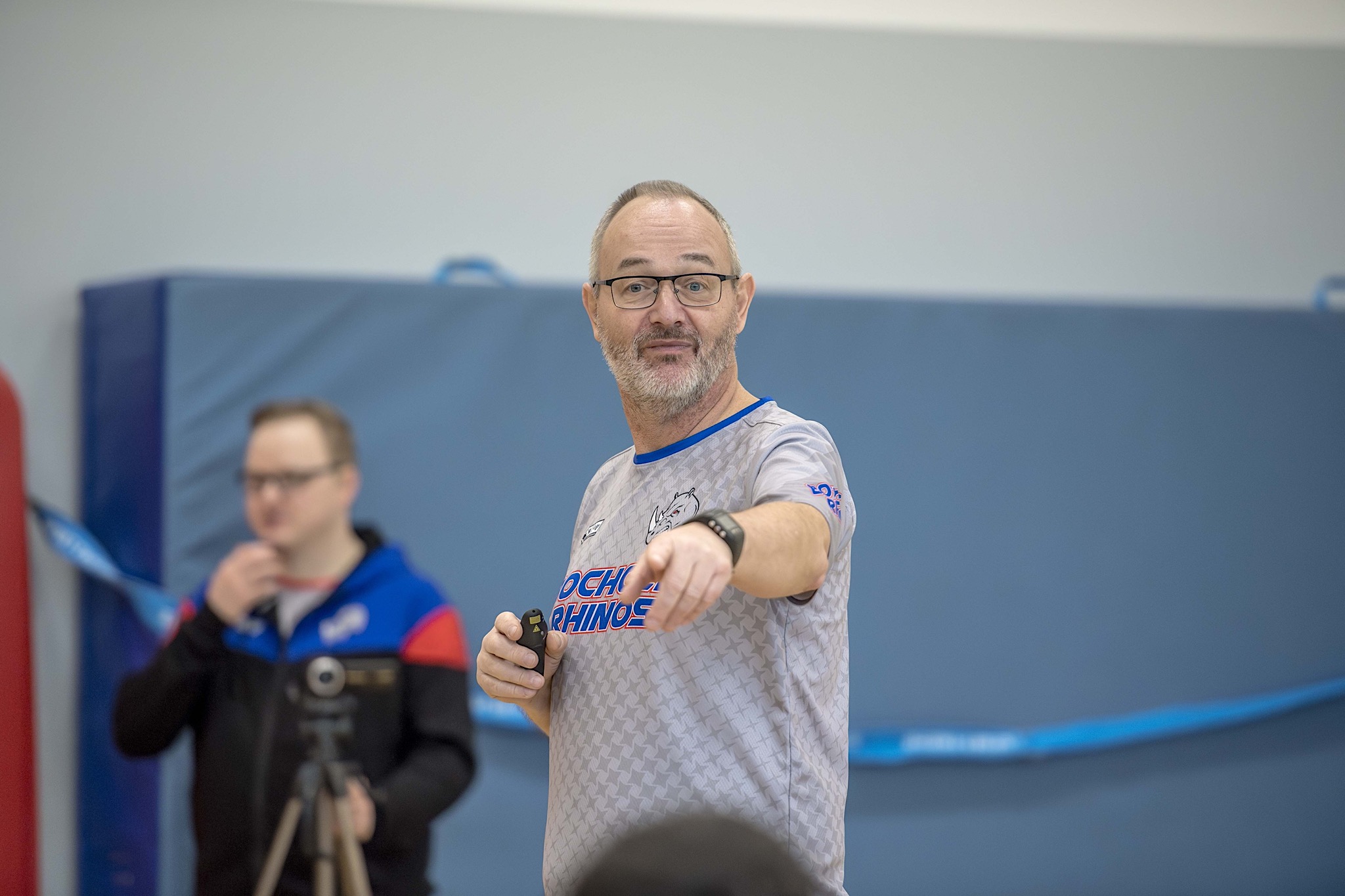 Bernd Gottschalk beim Camp der Bocholt Rhinos - Foto: Oliver Jungnitsch