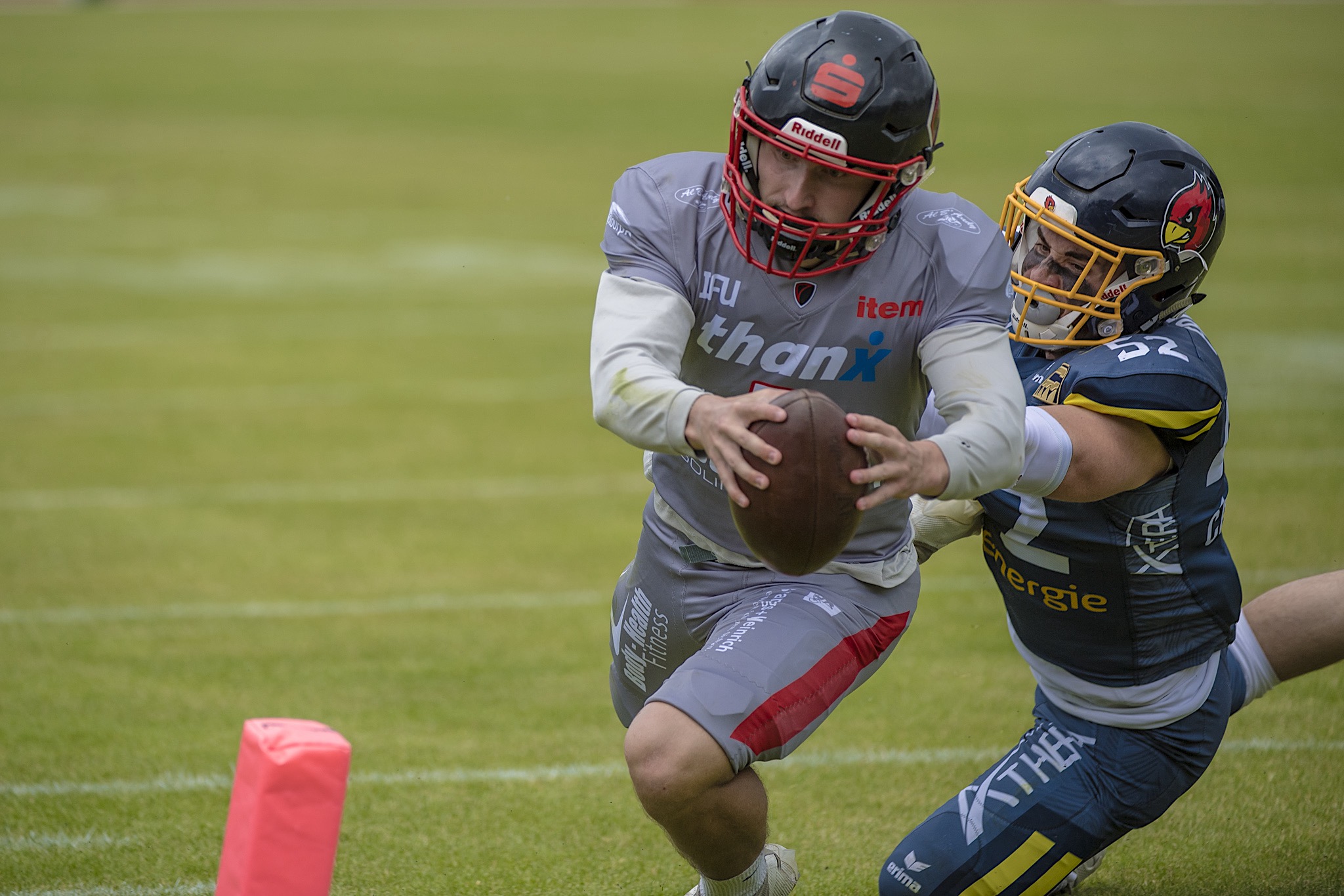 Alexander Busch mit dem ersten Touchdown nach der Pause für die Paladins - Foto: Oliver Jungnitsch
