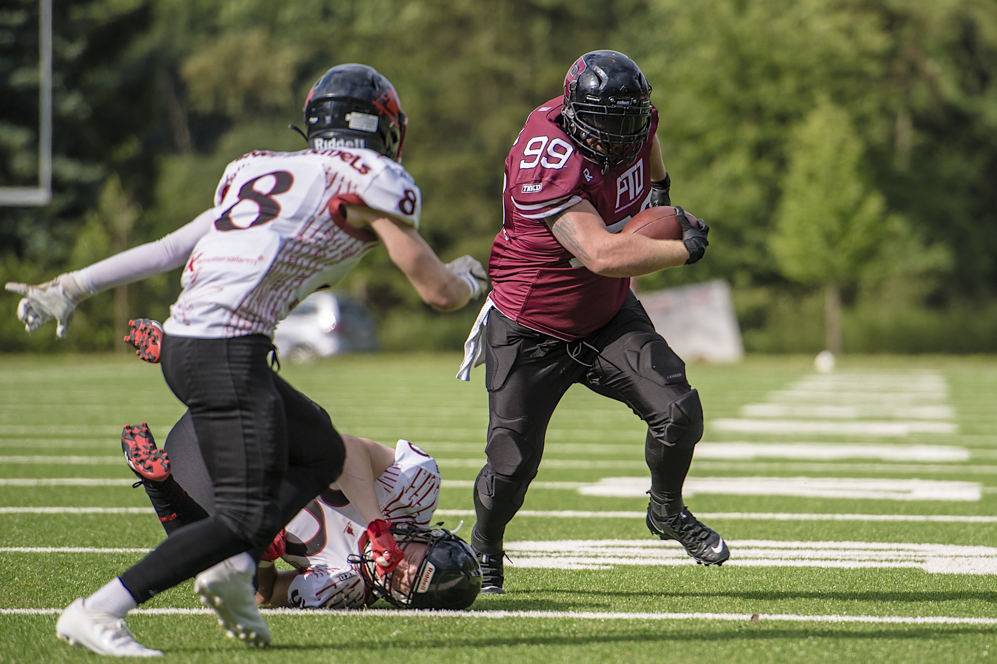 Man of the Match war Jean Pascal Köhler, der beide Touchdowns für die Rebels erzielte - Foto: Oliver Jungnitsch