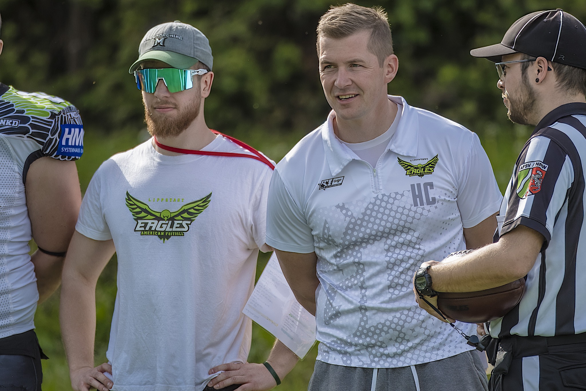 Head Coach Philipp Reiche (rechts) und Defensive Coordinator Luca Berdelman (links) erwartet mit den Raptors am Sonntag eine schwere Aufgabe - Foto Oliver Jungnitsch