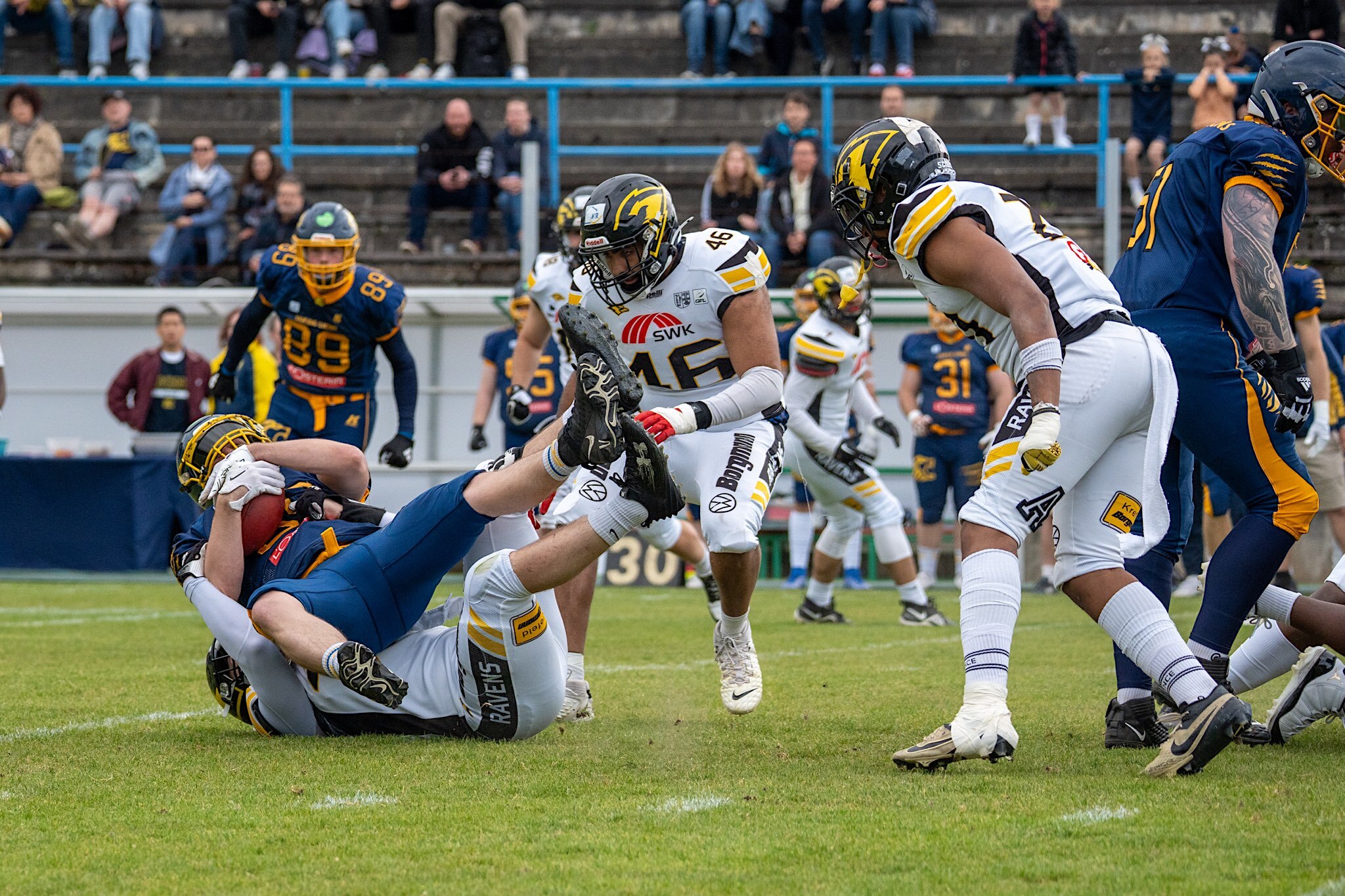 Auch die Defense der Ravens ein Garant für den ersten Sieg in der GFL2 - Foto: A. Wieland