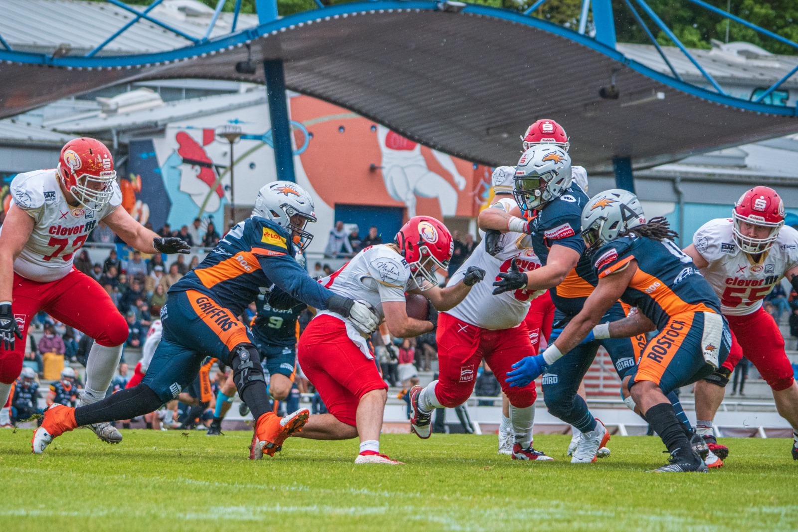 Die Defense überzeugte auf Seiten der Griffins - Foto: Annemarie Ulbricht