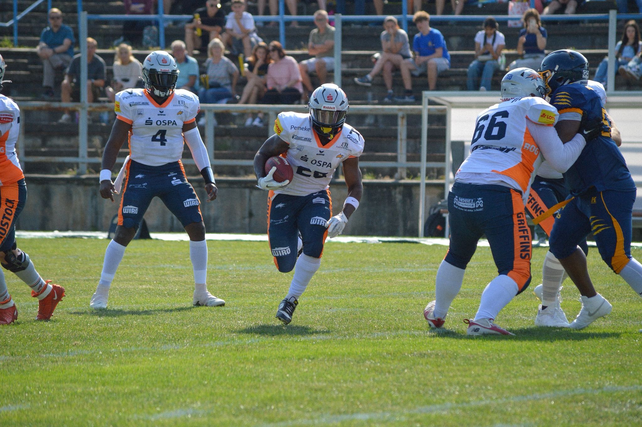 RB #25 Le’Anthony Reasnover von den Rostock Griffins - Foto: Helke - Media Team Griffins 