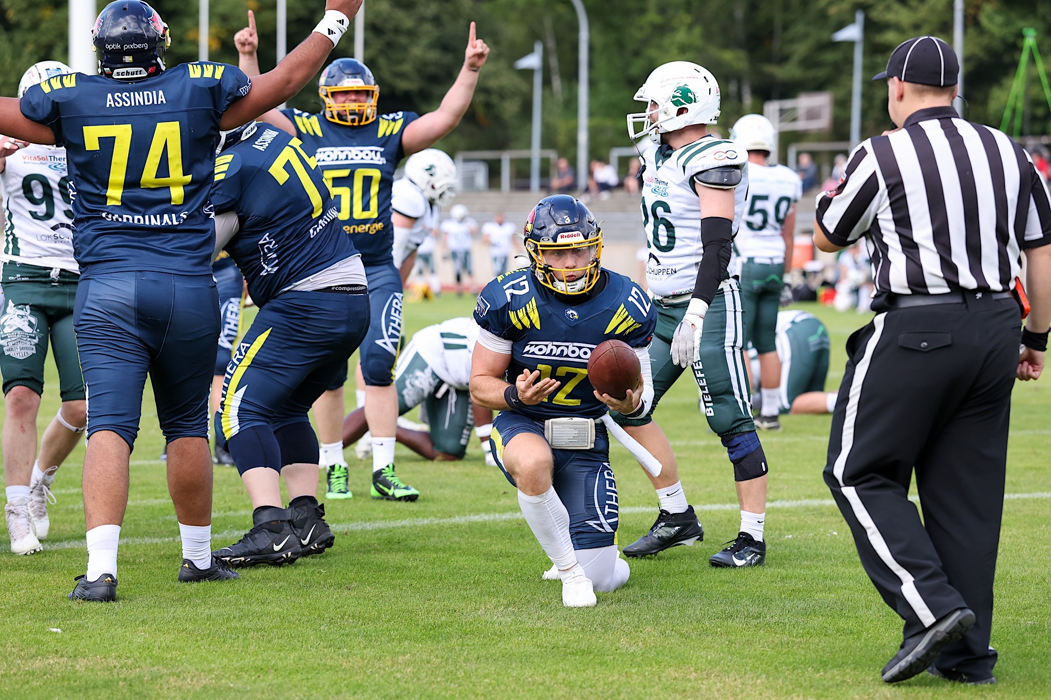 Cardinals von Touchdown Matt Struck gegen die Bulldogs - Foto: Sascha Schneider