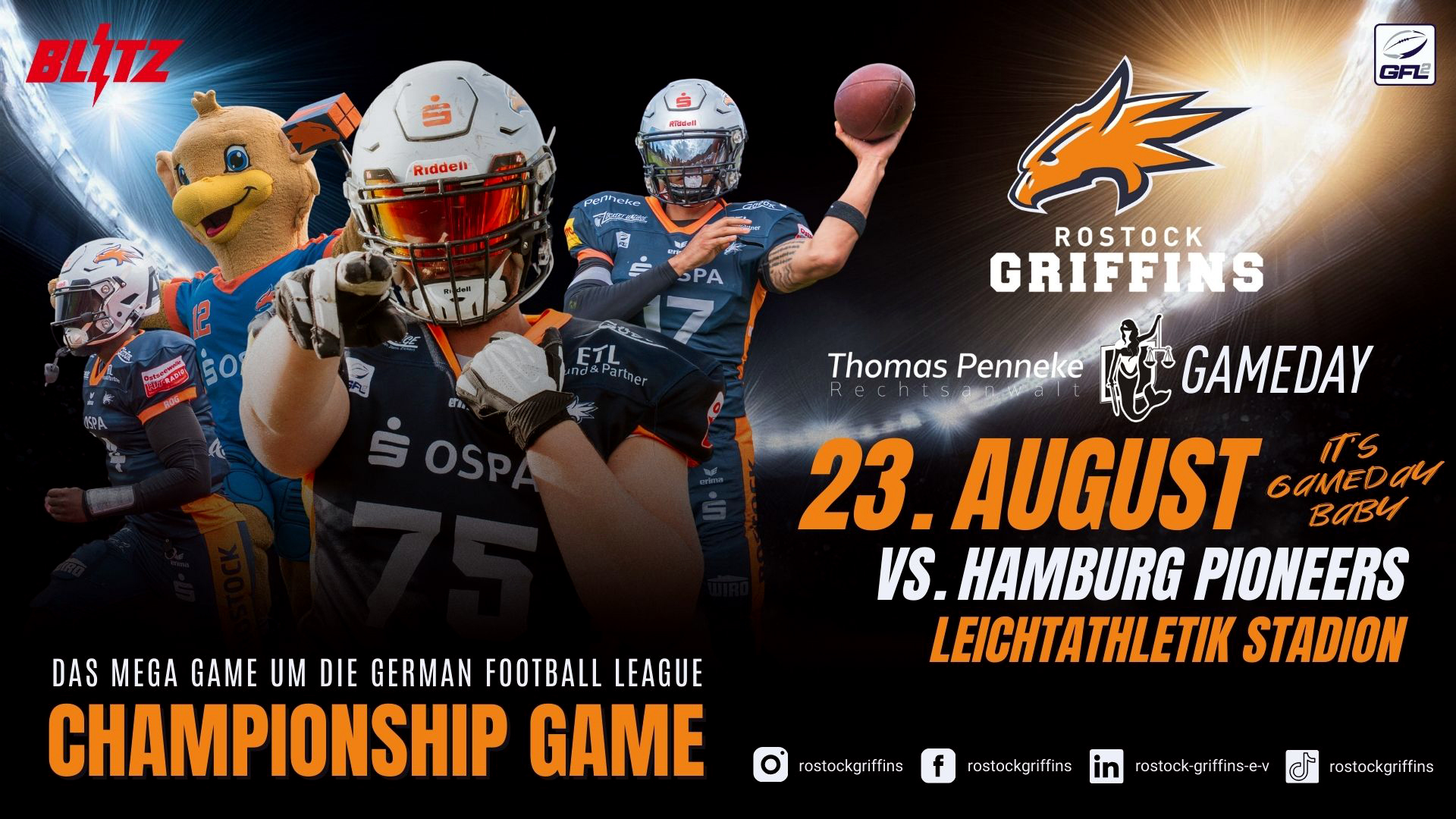 GAMEDAY Rostock Griffins 23082025 OSPA