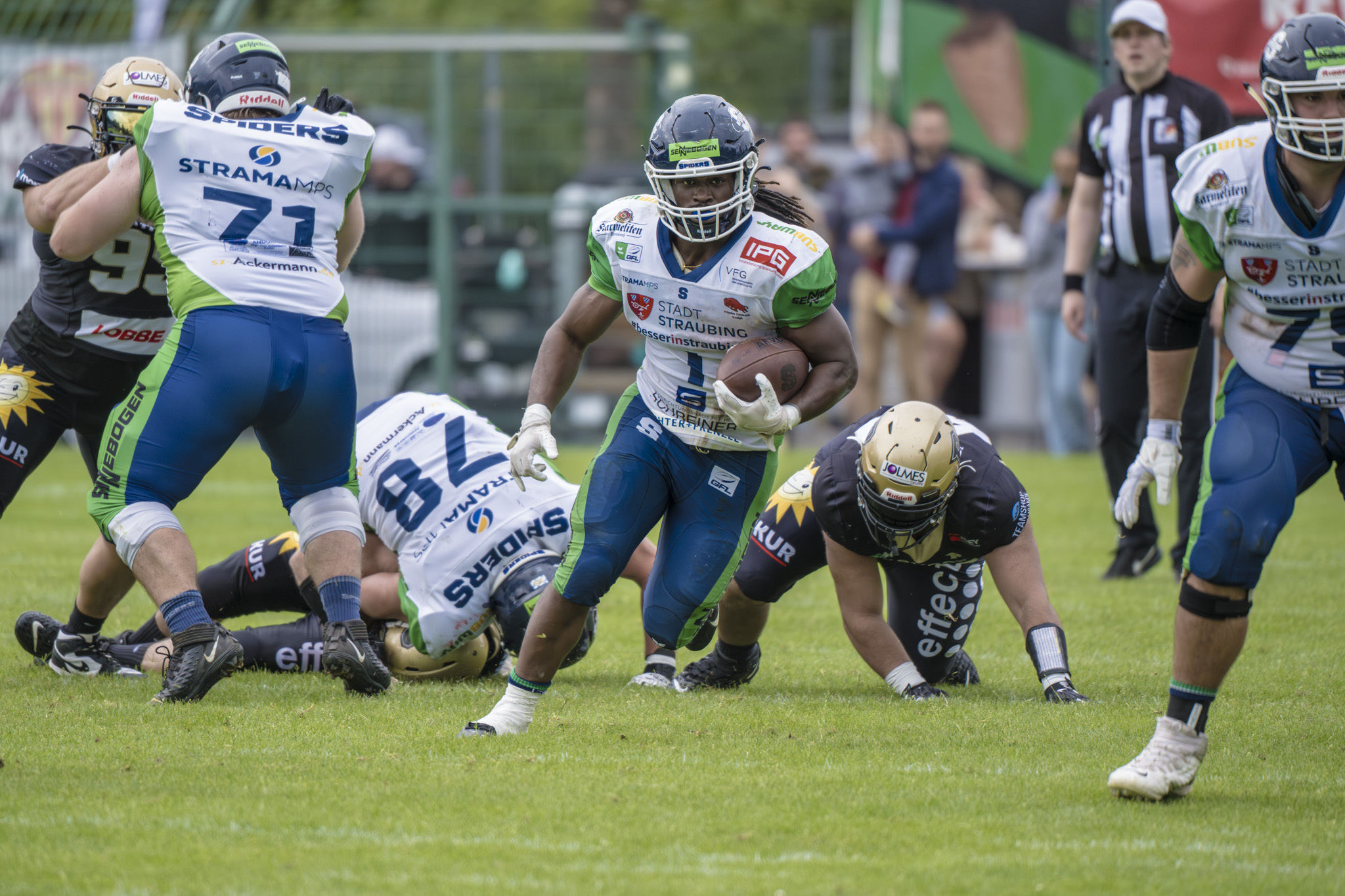 Running Back Sidney Gibbs erzielte drei Touchdowns Foto Oliver Jungnitsch