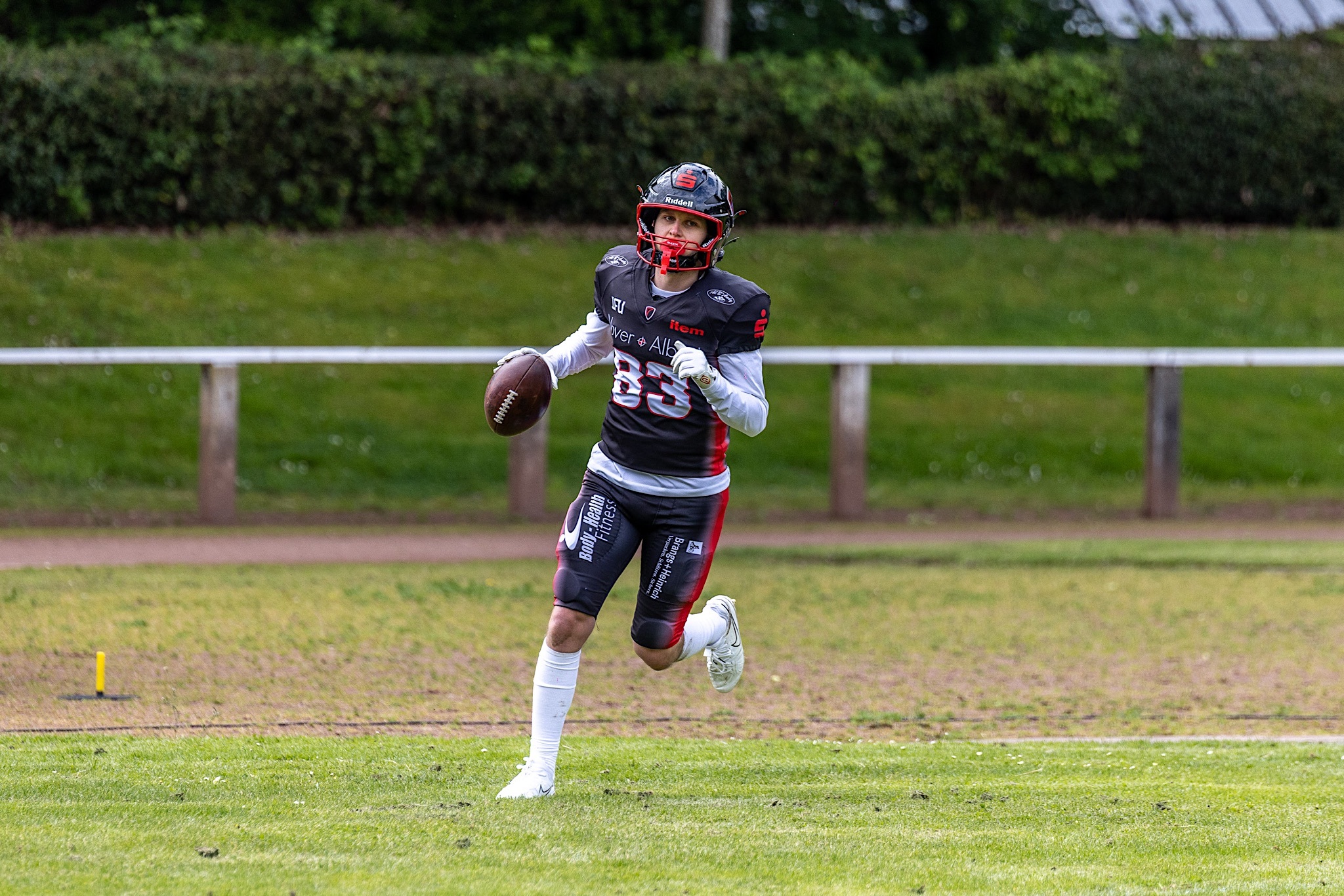 Wide Receiver Sebastian Wans glänzte mit tollen Catches und erzielte binnen weniger Minuten zwei Touchdowns - Foto: Marc Junge