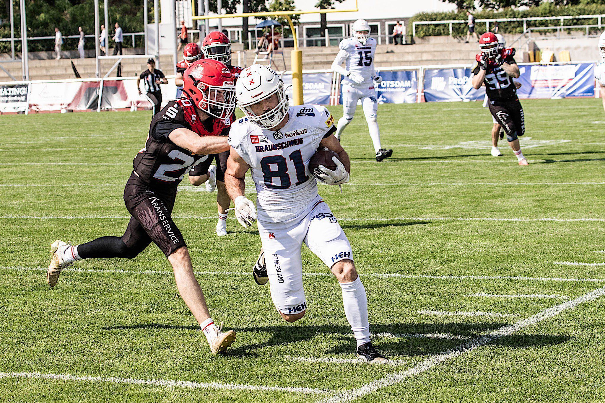 Wide Receiver Finn Wilts von den Braunschweig Lions - Foto: Fabian Uebe