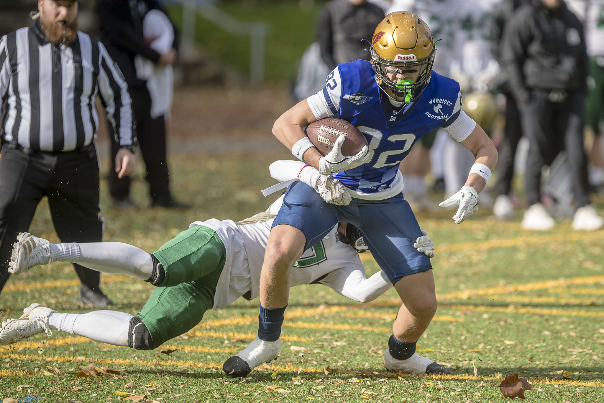 Der Wide Receiver der Bavarian Warriors auf dem Weg in die Endzone - Foto: Oliver Jungnitsch