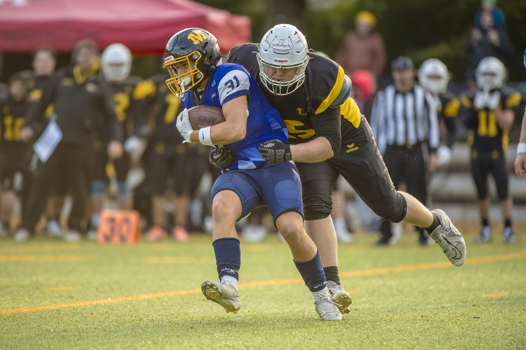 Was für ein Football Krimi! Die Bavarian Warriors schlagen die Baden Württemberg Lions im vorgezogenen Endspiel nur knapp - Foto: Oliver Jungnitsch