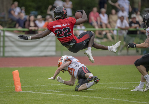 Durojaiyes Touchdown sorgt für Staunen, aber Münster holt den Sieg
